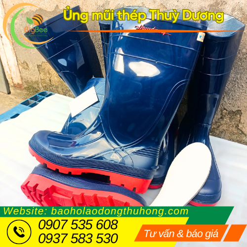 Ủng Thuỳ Dương mũi thép có lót chống thấm Ủng Thuỳ Dương mũi thép có lót chống thấm