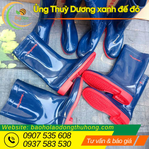Ủng Thuỳ Dương xanh dương đế đỏ giá rẻ cho đại lý Ủng Thuỳ Dương xanh dương đế đỏ giá rẻ cho đại lý