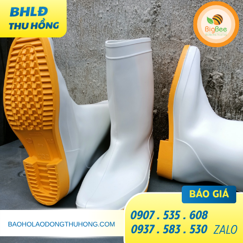 Ủng trắng đế vàng TGP bền đẹp giá tiết kiệm Ủng trắng đế vàng TGP bền đẹp giá tiết kiệm