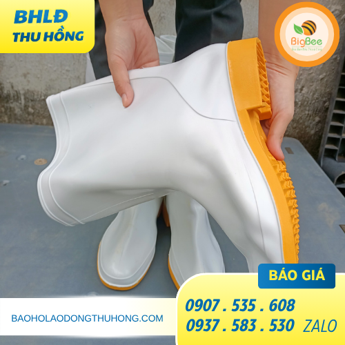 Ủng trắng đế vàng TGP sẵn kho, giao miễn phí Ủng trắng đế vàng TGP sẵn kho, giao miễn phí
