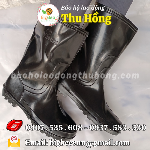 Ủng Vitas đen đế đúc PU 2 lớp Ủng Vitas đen đế đúc PU 2 lớp