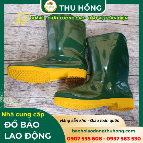 Ủng xanh rêu đế vàng SUN Ủng xanh rêu đế vàng SUN