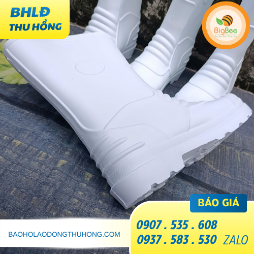 Ủng xốp siêu nhẹ VAC màu trắng cực nhẹ chân Ủng xốp siêu nhẹ VAC màu trắng cực nhẹ chân