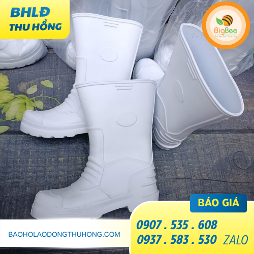 Ủng xốp siêu nhẹ VAC màu trắng giá sỉ rẻ Ủng xốp siêu nhẹ VAC màu trắng giá sỉ rẻ