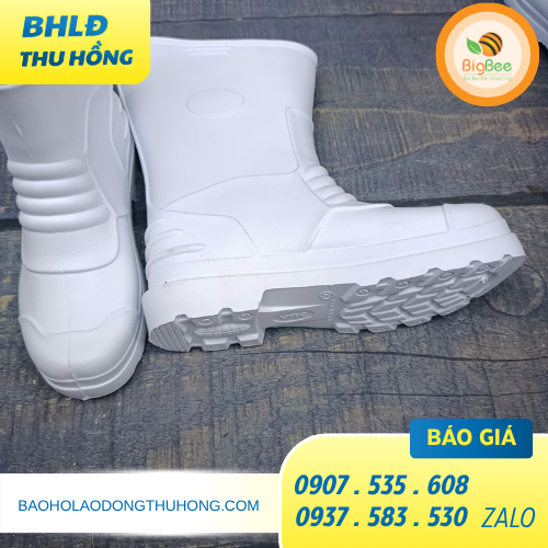 Ủng xốp siêu nhẹ VAC màu trắng Ủng xốp siêu nhẹ VAC màu trắng