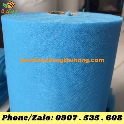 vải không dệt PP màu xanh