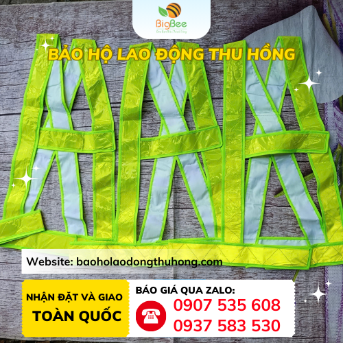 Áo dây phản quang nhựa giá rẻ tại Thu Hồng Xưởng cung cấp áo dây phản quang nhựa giá rẻ