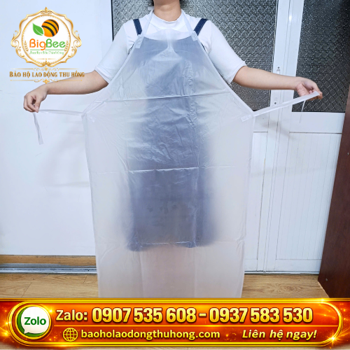 Yếm nhựa thuỷ sản loại dài có dây cột Yếm nhựa thuỷ sản loại dài có dây cột