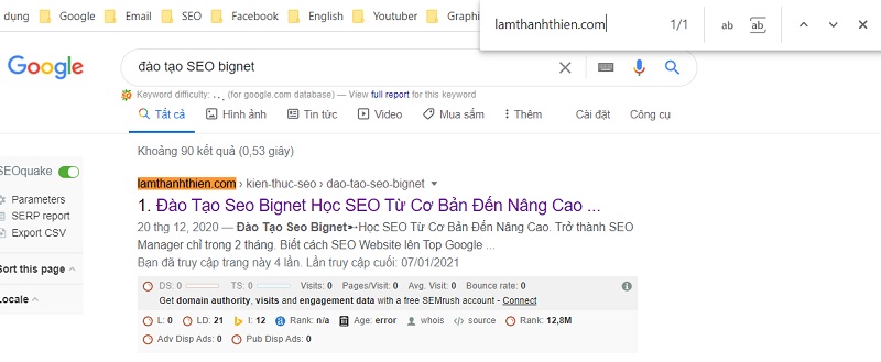 Cách kiểm tra thứ hạng web thủ công trên Google | Hình 3 Cách kiểm tra thứ hạng web thủ công trên Google | Hình 3