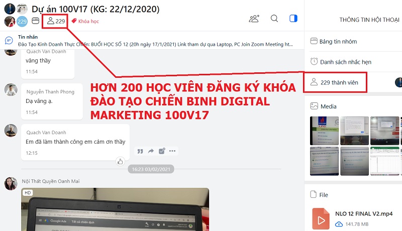 Học viên đăng ký kháo học marketing online Học viên đăng ký kháo học marketing online