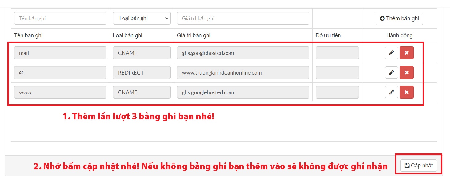 Hướng dẫn cách trỏ (gắn) tên miền về google site | Ảnh 8 Hướng dẫn cách trỏ (gắn) tên miền về google site | Ảnh 8