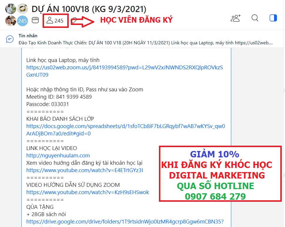 Khóa học kinh doanh thực chiến để tiếp cận khách hàng trên FB hiệu quả khai giảng ngày 9/3/2021 Khóa học kinh doanh thực chiến để tiếp cận khách hàng trên FB hiệu quả khai giảng ngày 9/3/2021