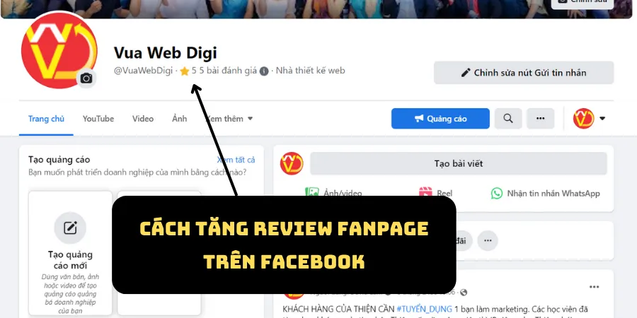 Cách Tăng Review(Đánh Giá) 5 Sao Cho Fanpage Để Gia Tăng Sự Uy Tín