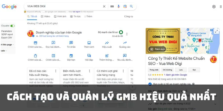 Hướng dẫn cách tạo và quản lý một trang Google My Business(GMB) chuyên nghiệp đạt hiệu quả cao trong kinh doanh