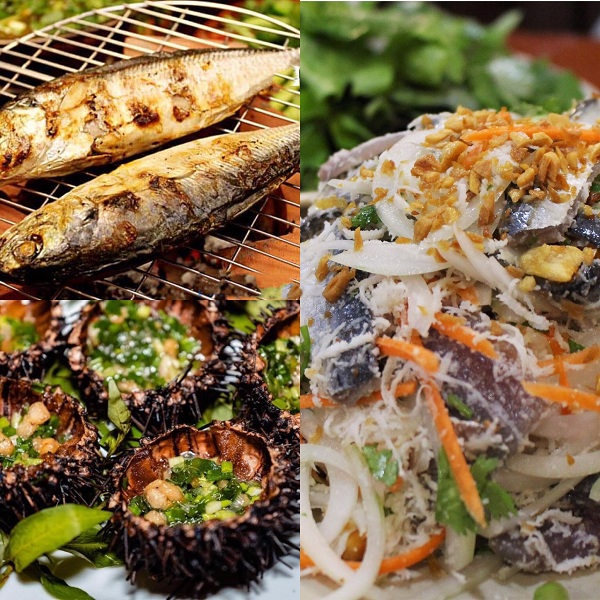 Hải sản tươi ngon tại Bãi Sao