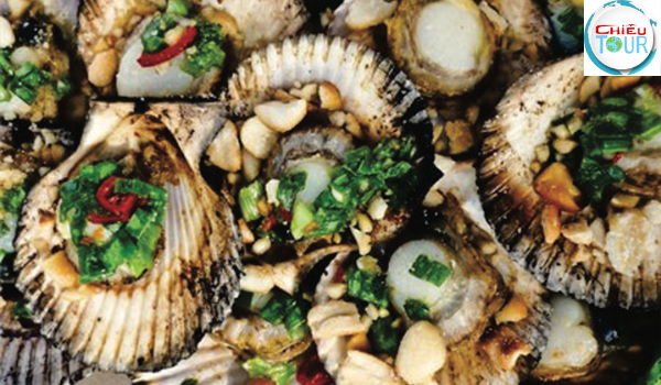 Hải sản nướng thơm ngon tại Hòn Móng Tay