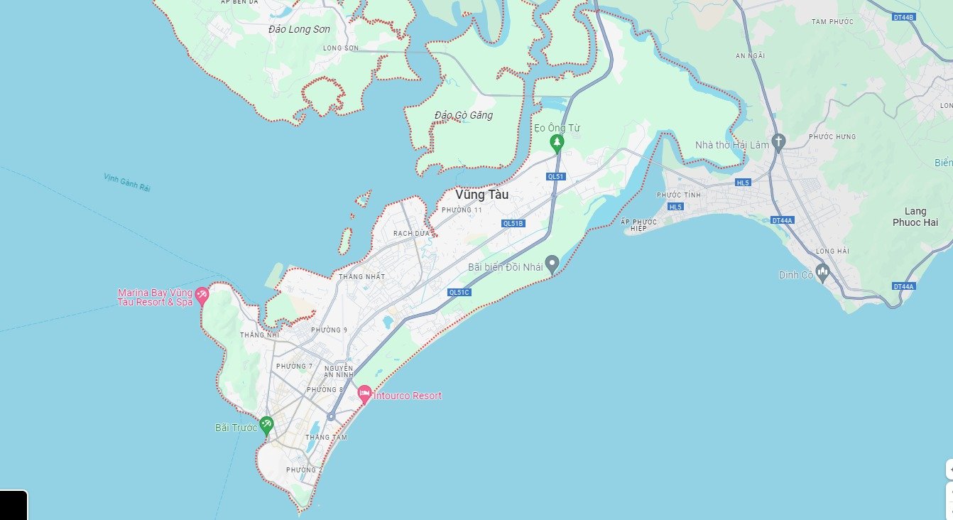 Bản đồ Vùng Tàu Bản đồ Vùng Tàu