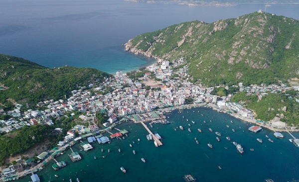 Hình ảnh đảo Bình Ba từ trên cao