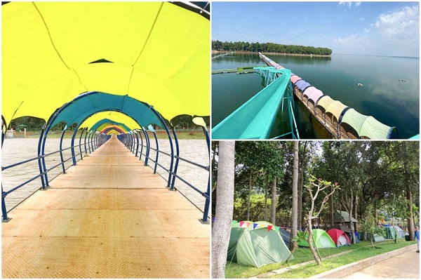 Cầu Phao tại Khu du lịch Đảo Ó Đồng Trường