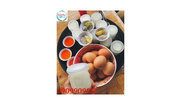 Sữa chua - trứng lòng đào