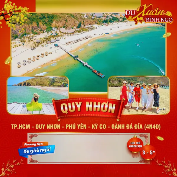 Tour Tết 2026 Quy Nhơn Phú Yên Xe Giường Nằm