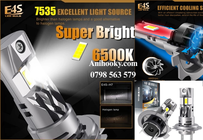 Nên chọn bóng đèn LED ô to H7 có lumen từ 6000lm trở lên cho mỗi bóng Nên chọn bóng đèn LED ô to H7 có lumen từ 6000lm trở lên cho mỗi bóng