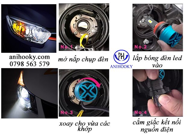 các bước lắp đặt bóng đèn led H4 dễ dàng các bước lắp đặt bóng đèn led H4 dễ dàng