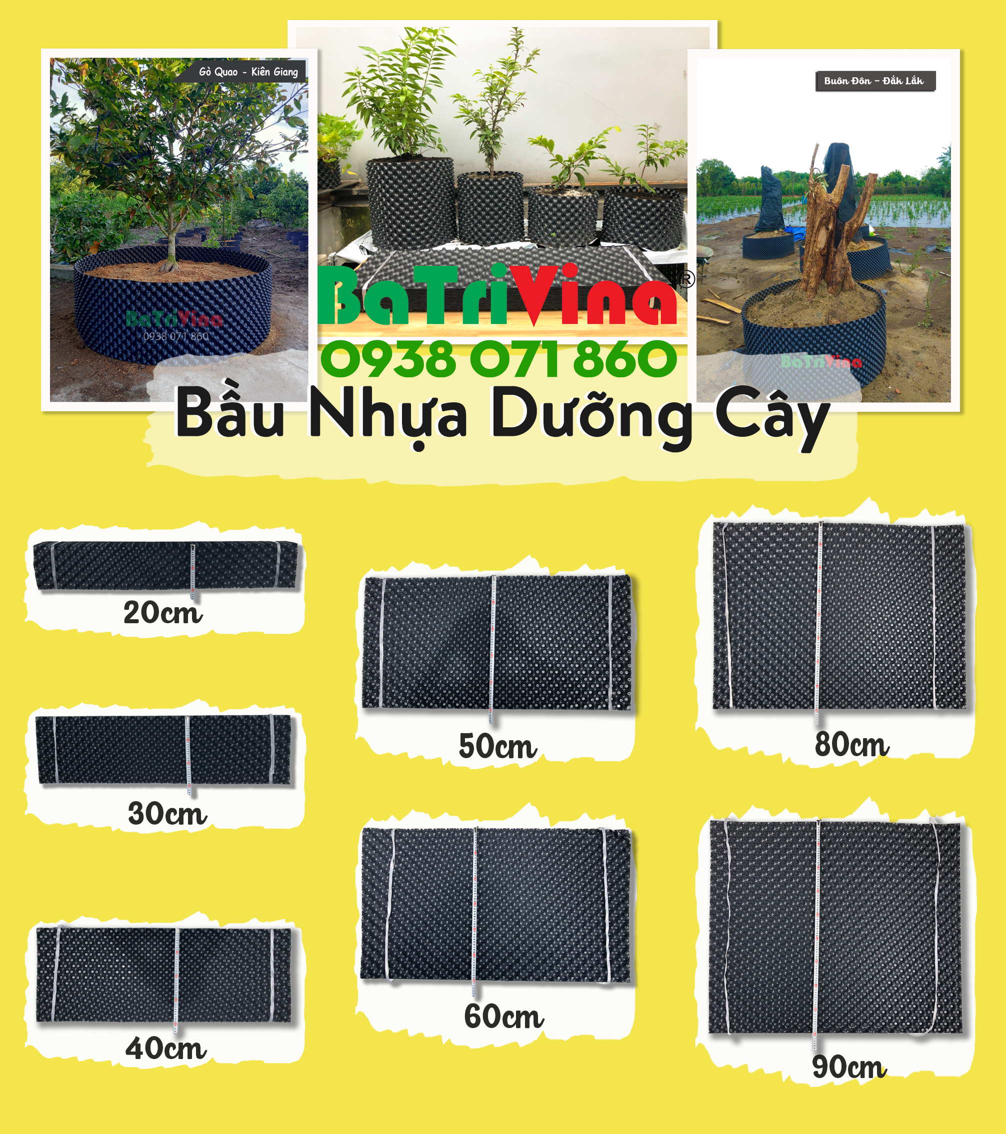 Bầu Nhựa Dưỡng Cây - Cao 40 cm - Dài 50 m