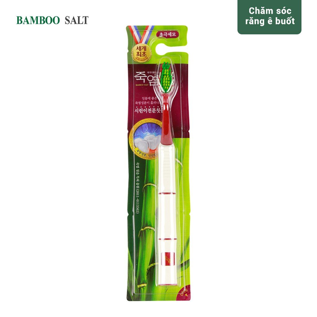 Bàn chải muối tre Bamboo Salt Bảo Vệ Nướu - In Mom, Ê Buốt