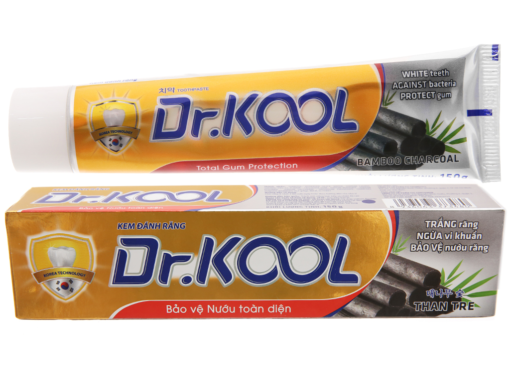 Kem đánh răng Dr. Kool than tre bảo vệ nướu toàn diện 150g