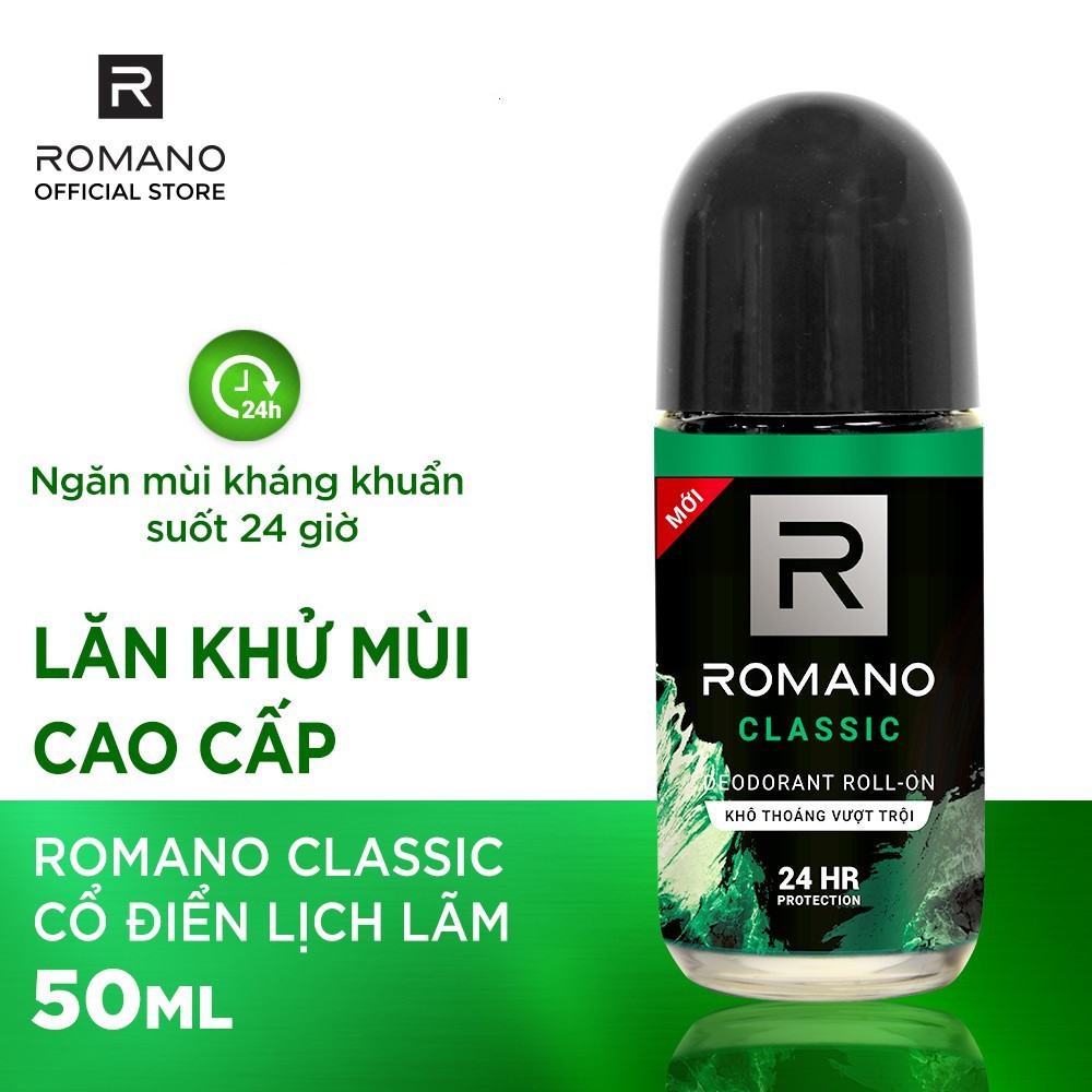 Lăn khử mùi Romano Classic chai 50ml