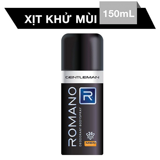 Xịt khử mùi toàn thân ROMANO Gentleman 150ml