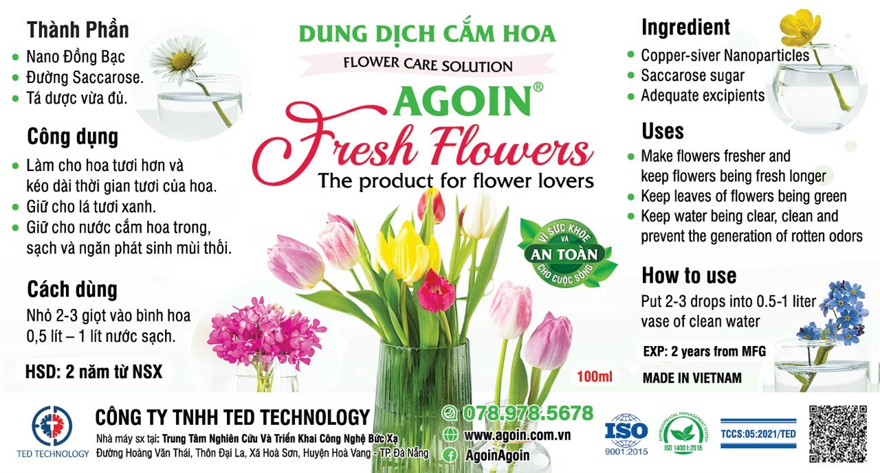 Dung dịch cắm hoa Agoin