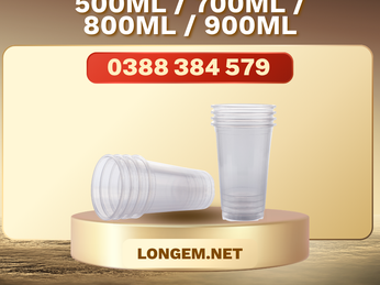Ly nhựa GK 360ml, 500ml, 700ml, 800ml, 900ml giá sỉ | Giải pháp cho quán đồ uống