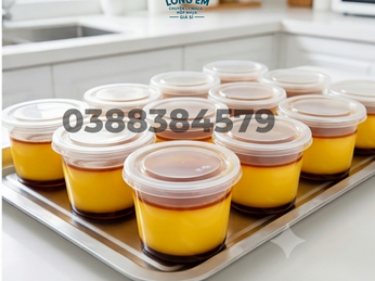 Hủ flan nhựa có nắp: Cách chọn loại đẹp, bền, an toàn cho tiệm bánh
