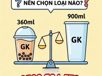 So Sánh Ly Nhựa GK 360ml, 500ml, 700ml, 800ml, 900ml: Nên Chọn Loại Nào Cho Quán Của Bạn?