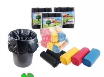 Túi đựng rác cuộn – túi nilon đựng rác nhiều màu (đen/vàng/đỏ/xanh) bền dày, giá sỉ tại Long Em