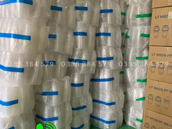 Ly nhựa PP 500ml – 700ml | PP nguyên sinh, trong đẹp, tương thích nắp & ép màng | Long Em