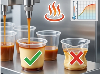 Hủ Flan nhựa có bị biến dạng khi đổ hỗn hợp Flan còn nóng không?