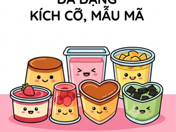 Hủ flan, rau câu với đa dạng kích cỡ, mẫu mã
