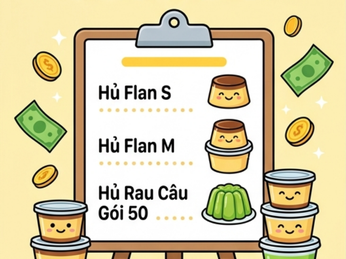 Bảng giá hủ flan, rau câu mới nhất hiện nay
