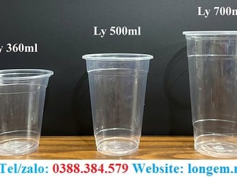 BÁN LY NHỰA GIA KHANG 360ML, 500ML, 700ML, 1000ML