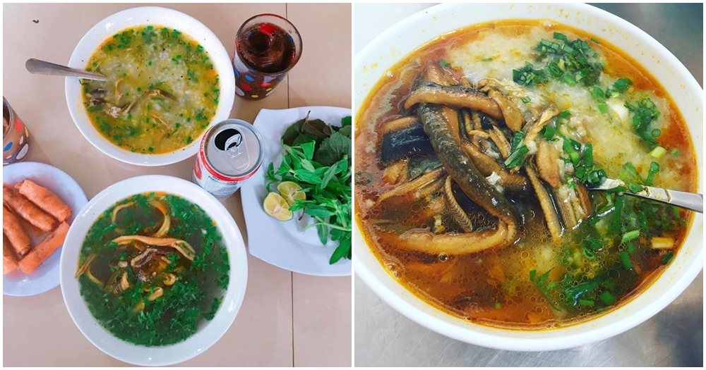 Quán lươn chị Ngạnh với các món cháo lươn, miến lươn, súp lươn và cháo hàu với giá khoảng 25k – 45k/tô Quán lươn chị Ngạnh với các món cháo lươn, miến lươn, súp lươn và cháo hàu với giá khoảng 25k – 45k/tô