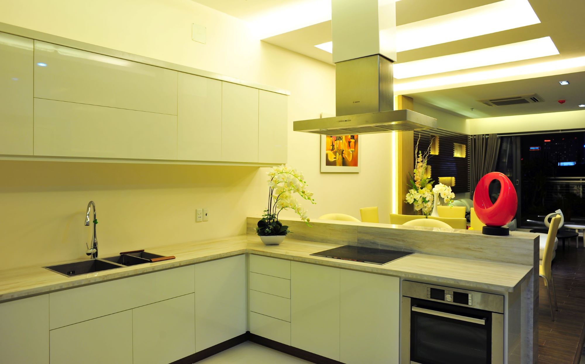 Phòng ăn thiết kế và thi công bởi Kiến Trúc Xanh Phòng ăn thiết kế và thi công bởi Kiến Trúc Xanh