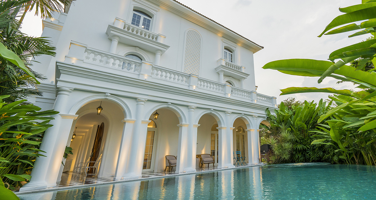 Mặt tiền thi công biệt thự cổ điển Mặt tiền thi công biệt thự cổ điển