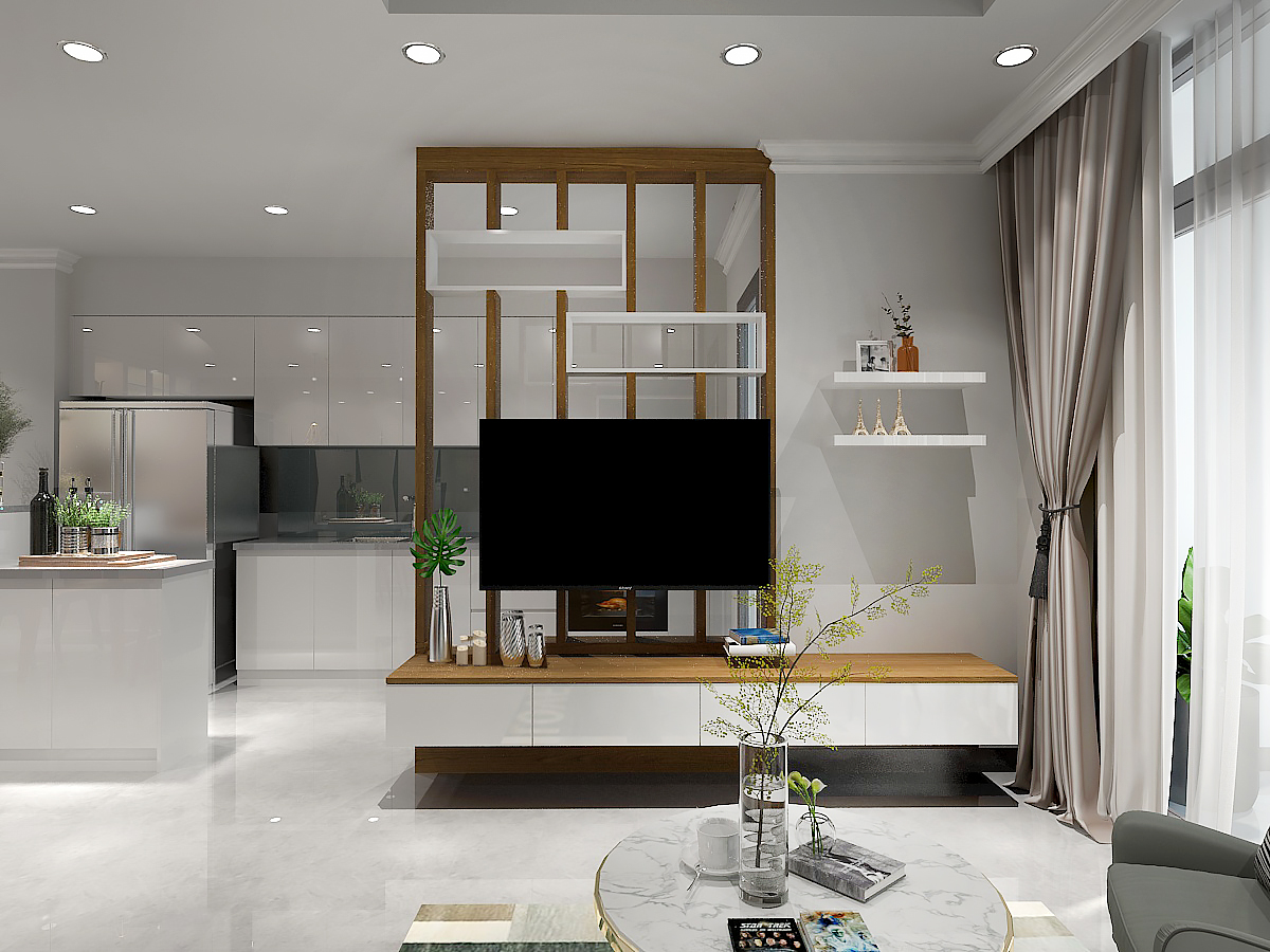 Phòng khách căn hộ Vinhomes- Thi công bởi Kiến Trúc Xanh Phòng khách căn hộ Vinhomes- Thi công bởi Kiến Trúc Xanh