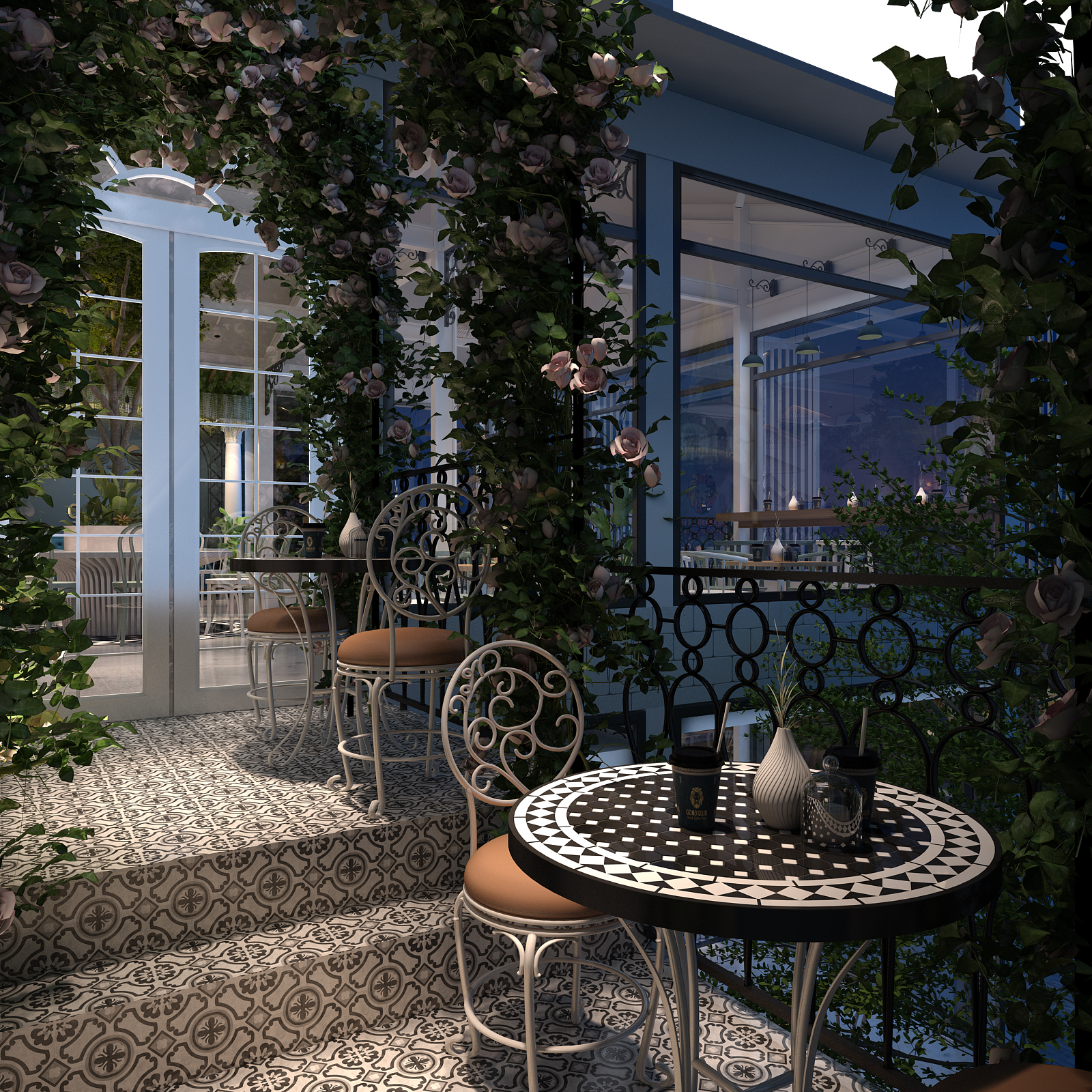 Sân vườn quán trà sữa ( Thiết kế bởi công ty Kiến Trúc Xanh) Sân vườn quán trà sữa ( Thiết kế bởi công ty Kiến Trúc Xanh)