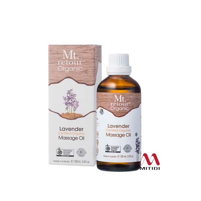 Dầu massage oải hương Lavender Massage Oil Certified Organic Mt retour