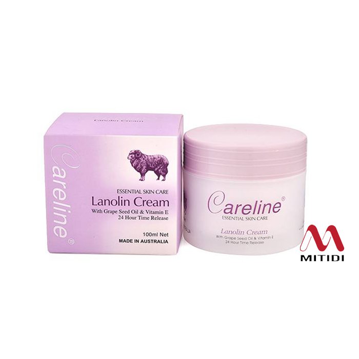 Kem cừu Careline Lanolin Cream with Grape Seed Oil & Vitamin E 