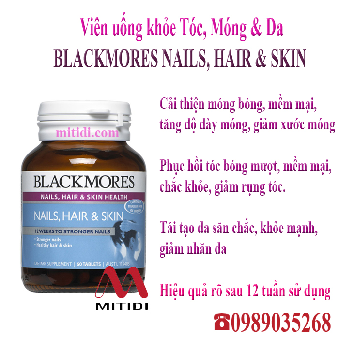 Viên uống Blackmores Nails, Hair & Skin
